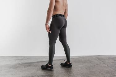 Nobull Compression Men's Tights Dark Grey | Australia (LQ7548)